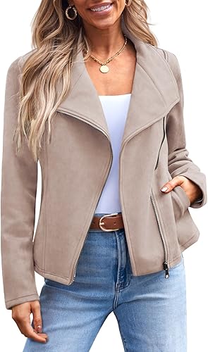 AUTOMET Womens Faux Leather Jackets Suede Fall Fashion 2025 Outfits